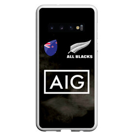 Чехол для Samsung Galaxy S10 с принтом ALL BLACKS в Курске, Силикон | Область печати: задняя сторона чехла, без боковых панелей | all blacks | new zealandd | rugby | новая зеландия | олл блэкс | регби | хака