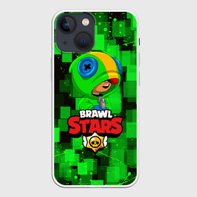 Чехол для iPhone 13 mini с принтом BRAWL STARS LEON в Курске,  |  | 8 bit | 8 бит | bibi | brawl stars | crow | el brown | leon | leon shark | max | mr.p | sally leon | shark | stars | virus | werewolf | акула | биби | вирус | ворон | леон | оборотень | пингвин