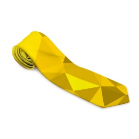 Галстук 3D с принтом YELLOW ABSTRACT в Курске, 100% полиэстер | Длина 148 см; Плотность 150-180 г/м2 | Тематика изображения на принте: abstract | abstraction | color | fractal | geometry | paitnt | polygon | polygonal | psy | абстракция | геометрия | краски | неоновые | полигоны | психоделика | фрактал