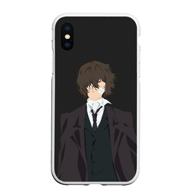 Чехол для iPhone XS Max матовый с принтом Osamu Dazai в Курске, Силикон | Область печати: задняя сторона чехла, без боковых панелей | bungou | dazai | dogs | osamu | stray | асаму | бродячие псы | бродячих | дадзай | дазай | литературные гении | осаму | проза | псов