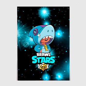 Постер с принтом Brawl stars leon shark. в Курске, 100% бумага
 | бумага, плотность 150 мг. Матовая, но за счет высокого коэффициента гладкости имеет небольшой блеск и дает на свету блики, но в отличии от глянцевой бумаги не покрыта лаком | bea | bib | brawl stars | crow | el brown | leon | max | nita | sally leon | shark | акула | биа | биби | бравл старс | ворон | игра | леон | макс | нита | оборотень | салли леон | сэлли леон | шарк | эл браун