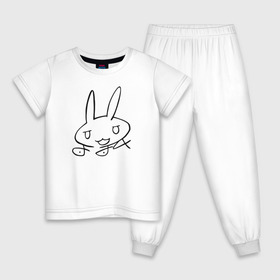 Детская пижама хлопок с принтом Подпись Наначи в Курске, 100% хлопок |  брюки и футболка прямого кроя, без карманов, на брюках мягкая резинка на поясе и по низу штанин
 | Тематика изображения на принте: anime | made in abyss | nanachi | аниме | нанати | наначи | созданный в бездне