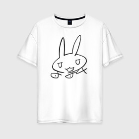 Женская футболка хлопок Oversize с принтом Подпись Наначи в Курске, 100% хлопок | свободный крой, круглый ворот, спущенный рукав, длина до линии бедер
 | anime | made in abyss | nanachi | аниме | нанати | наначи | созданный в бездне