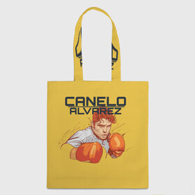 Шоппер 3D с принтом Canelo Alvarez в Курске, 100% полиэстер | Плотность: 200 г/м2; Размер: 34×35 см; Высота лямок: 30 см | 