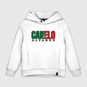 Детское худи Oversize хлопок с принтом Canelo Alvarez в Курске, френч-терри — 70% хлопок, 30% полиэстер. Мягкий теплый начес внутри —100% хлопок | боковые карманы, эластичные манжеты и нижняя кромка, капюшон на магнитной кнопке | 