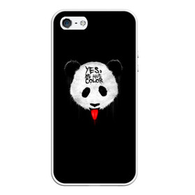 Чехол для iPhone 5/5S матовый с принтом _Panda_ в Курске, Силикон | Область печати: задняя сторона чехла, без боковых панелей | color | have | hunter | panda | text | we | yes | австралия | арт | бе | высунула | глаза | голова | да | дикое | есть | животное | лбу | млекопитающее | на | надпись | нас | нос | охотник | панда | панды | показывает