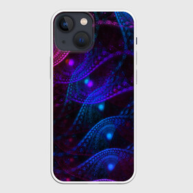 Чехол для iPhone 13 mini с принтом NEON FRACTAL в Курске,  |  | abstract | abstraction | color | fractal | geometry | paitnt | polygon | polygonal | psy | абстракция | геометрия | краски | неоновые | полигоны | психоделика | фрактал