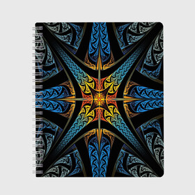 Тетрадь с принтом FRACTAL 2020 в Курске, 100% бумага | 48 листов, плотность листов — 60 г/м2, плотность картонной обложки — 250 г/м2. Листы скреплены сбоку удобной пружинной спиралью. Уголки страниц и обложки скругленные. Цвет линий — светло-серый
 | Тематика изображения на принте: abstract | abstraction | color | fractal | geometry | paitnt | polygon | polygonal | psy | абстракция | геометрия | краски | неоновые | полигоны | психоделика | фрактал