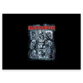Поздравительная открытка с принтом Iron Maiden в Курске, 100% бумага | плотность бумаги 280 г/м2, матовая, на обратной стороне линовка и место для марки
 | 80s | hardrock | heavy | iron | maiden | metal | pop | steve harris | the final frontier | uk | айрон | группа | железная дева | метал | мэйден | хеви