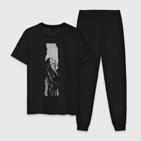 Мужская пижама хлопок с принтом Artik & Asti в Курске, 100% хлопок | брюки и футболка прямого кроя, без карманов, на брюках мягкая резинка на поясе и по низу штанин
 | 