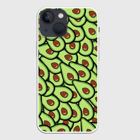 Чехол для iPhone 13 mini с принтом АВОКАДО в Курске,  |  | avocado | food | fruit | vegan | vegetarian | авокадо | веган | вегетарианство | еда | фрукты