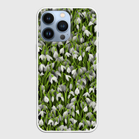 Чехол для iPhone 13 Pro с принтом Подснежники в Курске,  |  | 8 марта | букет | весенний | весна | клумба | паттерн | подарок | подснежник | растение | цветочный | цветы. цветок