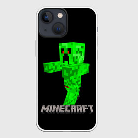 Чехол для iPhone 13 mini с принтом MINECRAFT CREEPER в Курске,  |  | creeper | game | minecraft | блоки | игра | квадраты | компьютерная игра | крипер | майнкрафт