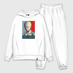 Мужской костюм хлопок OVERSIZE с принтом Один Удар в Курске,  |  | one punch man | onepunchman | oppai | saitama | ван панч мен | ванпанчмен | макото миядзаки | сайтама | человек один удар