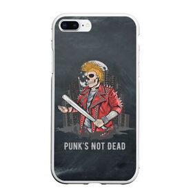 Чехол для iPhone 7Plus/8 Plus матовый с принтом Punk’s Not Dead в Курске, Силикон | Область печати: задняя сторона чехла, без боковых панелей | punk | punks | punk’s not dead | rock | rocker | метал | металл | панк | панки | рок | рокер | тяжелая музыка