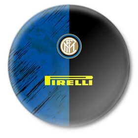 Значок с принтом Интер в Курске,  металл | круглая форма, металлическая застежка в виде булавки | inter | pirelli | интер | италия | миланский клуб | фанат | футбол