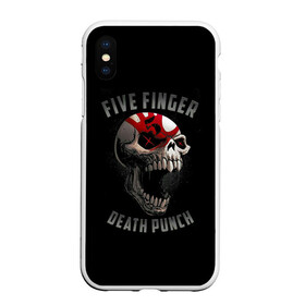 Чехол для iPhone XS Max матовый с принтом Five Finger Death Punch в Курске, Силикон | Область печати: задняя сторона чехла, без боковых панелей | 5fdp | death | ffdp | finger | five | five finger death punch | punch | грув метал