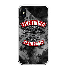 Чехол для iPhone XS Max матовый с принтом Five Finger Death Punch в Курске, Силикон | Область печати: задняя сторона чехла, без боковых панелей | 5fdp | death | ffdp | finger | five | five finger death punch | punch | грув метал