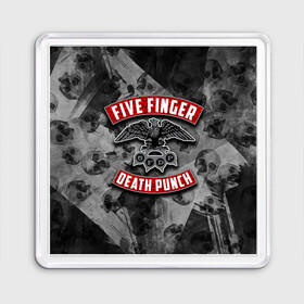 Магнит 55*55 с принтом Five Finger Death Punch в Курске, Пластик | Размер: 65*65 мм; Размер печати: 55*55 мм | 5fdp | death | ffdp | finger | five | five finger death punch | punch | грув метал