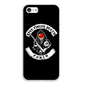 Чехол для iPhone 5/5S матовый с принтом Five Finger Death Punch в Курске, Силикон | Область печати: задняя сторона чехла, без боковых панелей | 5fdp | death | ffdp | finger | five | five finger death punch | punch | грув метал