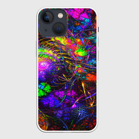 Чехол для iPhone 13 mini с принтом НЕОНОВЫЕ КРАСКИ в Курске,  |  | abstract | abstraction | color | fractal | geometry | paitnt | polygon | polygonal | psy | абстракция | геометрия | краски | неоновые | полигоны | психоделика | фрактал