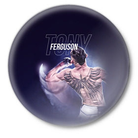 Значок с принтом Tony Ferguson в Курске,  металл | круглая форма, металлическая застежка в виде булавки | Тематика изображения на принте: el cucuy | ferguson | mma | ssru | tony ferguson | мма | тони фергюсон | фергюсон