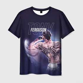 Мужская футболка 3D с принтом Tony Ferguson в Курске, 100% полиэфир | прямой крой, круглый вырез горловины, длина до линии бедер | el cucuy | ferguson | mma | ssru | tony ferguson | мма | тони фергюсон | фергюсон