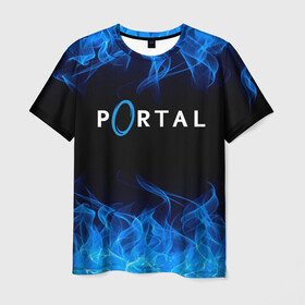 Мужская футболка 3D с принтом PORTAL. в Курске, 100% полиэфир | прямой крой, круглый вырез горловины, длина до линии бедер | aperture science | black mesa xen | half life | portal | portal 2 | valve | игра | портал