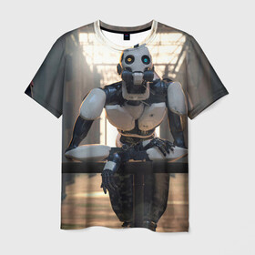 Мужская футболка 3D с принтом Любовь Смерть Роботы в Курске, 100% полиэфир | прямой крой, круглый вырез горловины, длина до линии бедер | Тематика изображения на принте: death | icon | love | love death robots | netflix | robots | series | любовь | мультфильм | нетфликс | нэтфликс | роботы | сериал