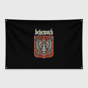 Флаг-баннер с принтом Behemoth в Курске, 100% полиэстер | размер 67 х 109 см, плотность ткани — 95 г/м2; по краям флага есть четыре люверса для крепления | Тематика изображения на принте: behemoth | black | blackmetal | burzum | carnifex | punk | rock | suicide silence