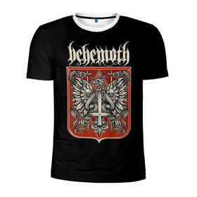 Мужская футболка 3D спортивная с принтом Behemoth в Курске, 100% полиэстер с улучшенными характеристиками | приталенный силуэт, круглая горловина, широкие плечи, сужается к линии бедра | behemoth | black | blackmetal | burzum | carnifex | punk | rock | suicide silence