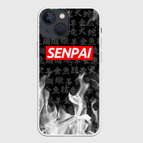 Чехол для iPhone 13 mini с принтом SENPAI в Курске,  |  | ahegao | kawai | kowai | oppai | otaku | senpai | sugoi | waifu | yandere | ахегао | ковай | отаку | сенпай | яндере