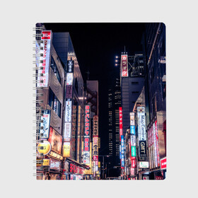 Тетрадь с принтом Ночной Токио в Курске, 100% бумага | 48 листов, плотность листов — 60 г/м2, плотность картонной обложки — 250 г/м2. Листы скреплены сбоку удобной пружинной спиралью. Уголки страниц и обложки скругленные. Цвет линий — светло-серый
 | город | города | дома | здания | иероглифы | надписи | небо | неон | ночь | огни | страны | сумерки | улица | фонари | япония