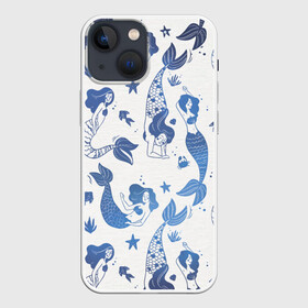 Чехол для iPhone 13 mini с принтом Мир русалок в Курске,  |  | водный мир | девушка | девушки | море | морская звезда | океан | под водой | подводный мир | русалка | русалки | рыба | рыбы