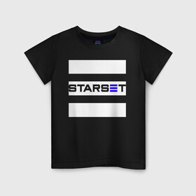 Детская футболка хлопок с принтом Starset logo в Курске, 100% хлопок | круглый вырез горловины, полуприлегающий силуэт, длина до линии бедер | Тематика изображения на принте: logo | rock | starset | лого | рок | старсет