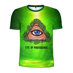 Мужская футболка 3D спортивная с принтом Всевидящее око в Курске, 100% полиэстер с улучшенными характеристиками | приталенный силуэт, круглая горловина, широкие плечи, сужается к линии бедра | всевидящее око | глаз | за тобой наблюдают | заговор | зрачок | креатив | листва | листья | масон | масоны | наблюдение | сговор | треугольник