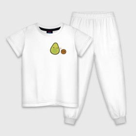 Детская пижама хлопок с принтом Авокадо в Курске, 100% хлопок |  брюки и футболка прямого кроя, без карманов, на брюках мягкая резинка на поясе и по низу штанин
 | avocado | vegan | vegetarian | авокадо | веган | вегетарианство