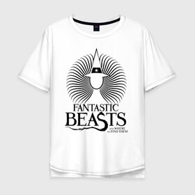 Мужская футболка хлопок Oversize с принтом Enchantress в Курске, 100% хлопок | свободный крой, круглый ворот, “спинка” длиннее передней части | fantastic beasts | jacob kowalski | newt scamander | niffler | queenie | tina | vdgerir