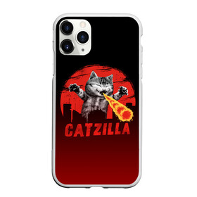 Чехол для iPhone 11 Pro Max матовый с принтом CATZILLA в Курске, Силикон |  | Тематика изображения на принте: catzilla | годзилла | кот | котик | кошка | кэтзилла | мимими | прикол | прикольная