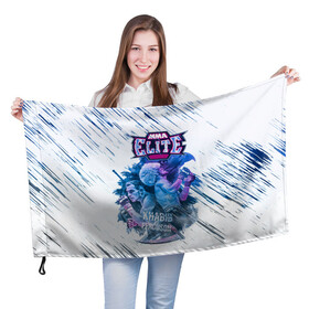 Флаг 3D с принтом Хабиб в Курске, 100% полиэстер | плотность ткани — 95 г/м2, размер — 67 х 109 см. Принт наносится с одной стороны | ferguson | khabib | бои | мма | орёл | фергюсон | хабиб нурмагомедов