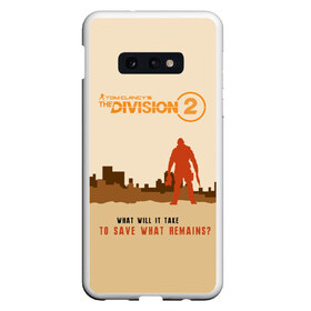 Чехол для Samsung S10E с принтом Tom Clancys The Division 2 в Курске, Силикон | Область печати: задняя сторона чехла, без боковых панелей | Тематика изображения на принте: extremis malis | logo | new york | shd agent | the division 2 | the division logo | tom clancys the division