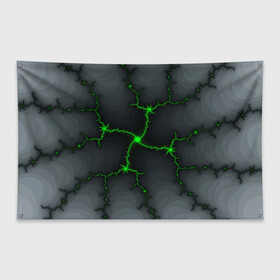 Флаг-баннер с принтом ABSTRACT LED в Курске, 100% полиэстер | размер 67 х 109 см, плотность ткани — 95 г/м2; по краям флага есть четыре люверса для крепления | abstract | abstraction | color | fractal | geometry | paitnt | polygon | polygonal | psy | абстракция | геометрия | краски | неоновые | полигоны | психоделика | фрактал