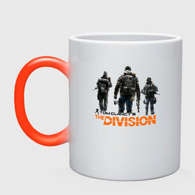 Кружка хамелеон с принтом The Division 2 в Курске, керамика | меняет цвет при нагревании, емкость 330 мл | Тематика изображения на принте: extremis malis | logo | new york | shd agent | the division 2 | the division logo | tom clancys the division