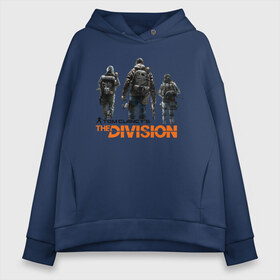 Женское худи Oversize хлопок с принтом The Division 2 в Курске, френч-терри — 70% хлопок, 30% полиэстер. Мягкий теплый начес внутри —100% хлопок | боковые карманы, эластичные манжеты и нижняя кромка, капюшон на магнитной кнопке | Тематика изображения на принте: extremis malis | logo | new york | shd agent | the division 2 | the division logo | tom clancys the division