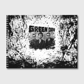 Альбом для рисования с принтом GreenDay в Курске, 100% бумага
 | матовая бумага, плотность 200 мг. | Тематика изображения на принте: billie joe armstrong | greenday | rock | альтернативный | билли джо армстронг | гриндей | зеленый день | майк дёрнт | музыка | панк рок | поп панк | рок | тре кул