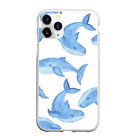 Чехол для iPhone 11 Pro Max матовый с принтом Косяк китов в Курске, Силикон |  | арт | карандашом | кит | киты | красками | море | моря | океан | океаны | под водой | рисунок
