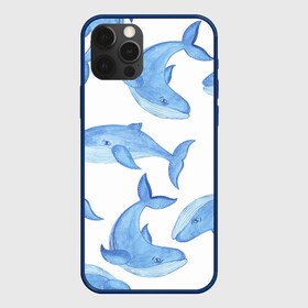 Чехол для iPhone 12 Pro с принтом Косяк китов в Курске, силикон | область печати: задняя сторона чехла, без боковых панелей | Тематика изображения на принте: арт | карандашом | кит | киты | красками | море | моря | океан | океаны | под водой | рисунок
