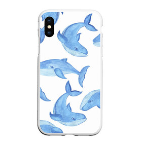 Чехол для iPhone XS Max матовый с принтом Косяк китов в Курске, Силикон | Область печати: задняя сторона чехла, без боковых панелей | арт | карандашом | кит | киты | красками | море | моря | океан | океаны | под водой | рисунок