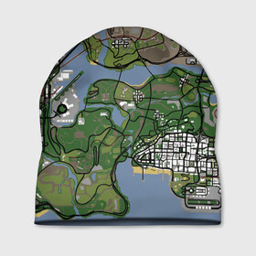 Шапка 3D с принтом San andreas в Курске, 100% полиэстер | универсальный размер, печать по всей поверхности изделия | game map | gta | gta 3 | gta 4 | gta 5 | gta map | liderty city | map | rockstar | san andreas | san andreas map | vice city | гта | гта карта | игровая карта | игровой мир | карта | карта гта | карта сан | сан андреас | сан андрес | сан андрэас 