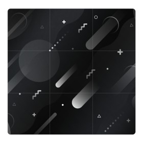 Магнитный плакат 3Х3 с принтом Падение комет в космосе в Курске, Полимерный материал с магнитным слоем | 9 деталей размером 9*9 см | 